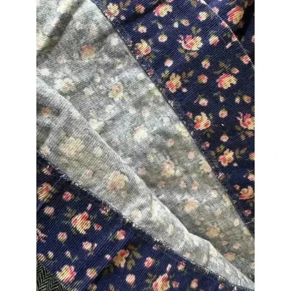 Purple Floral Corduroy Dress - Picture 10 of 15